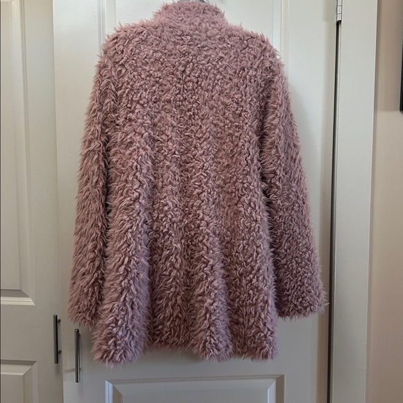 Laura Ashley Pink Fuzzy Coat - Picture 2 of 8